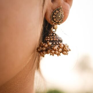 Women's Oxidised Jhumka Earrings